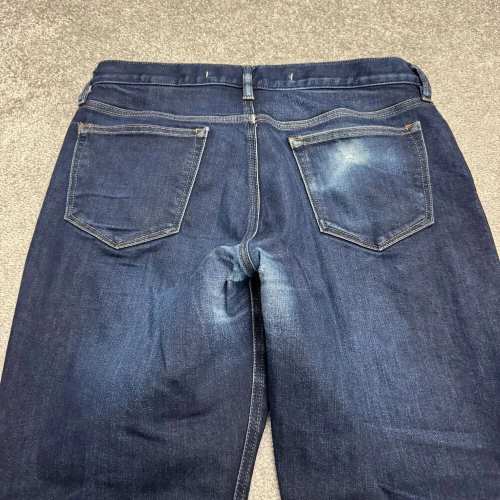 Banana Republic Traveler Straight Leg Denim Jeans Mens 34x30 Dark Wash Stretch